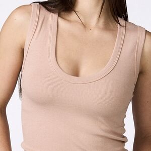 ZARA Basic Women's Ribbed Tank Top - Nude